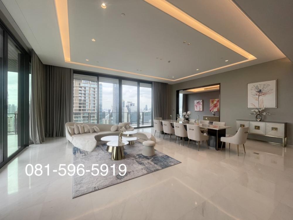 For RentCondoWitthayu, Chidlom, Langsuan, Ploenchit : Rental / Selling : Condo The Residence At Sindhorn Kempinski Hotel Bangkok Penhouse , Luangsuan , 3 + 1 Bed 4 Bath , 337 sqm