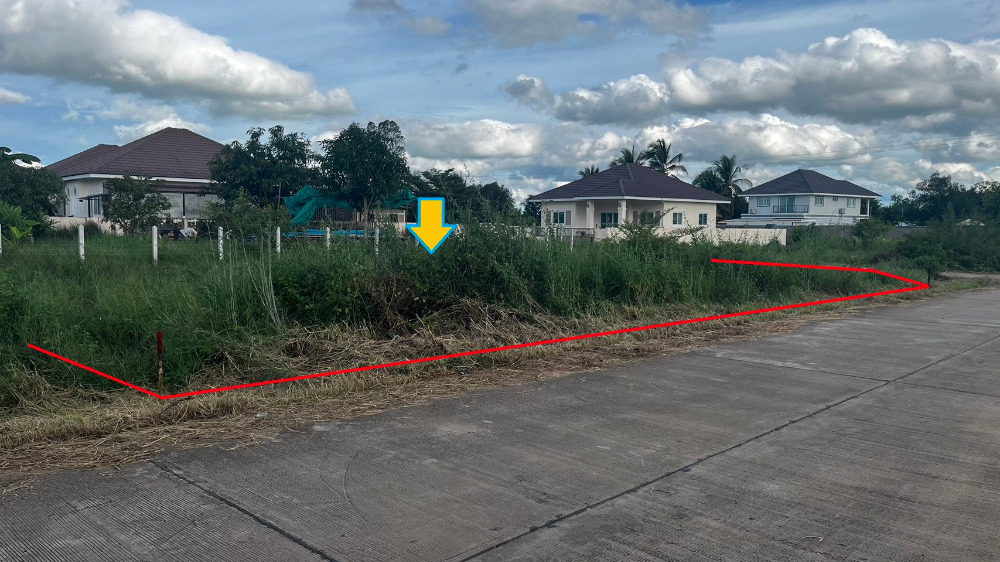 For SaleLandKhon Kaen : Empty land for sale, Panjai Village, area 100 sq m., width 26 x 16 m., next to a concrete road on 2 sides, has electricity and water.