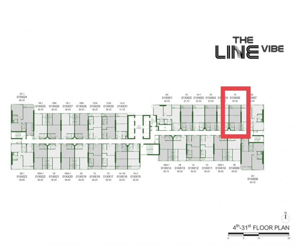 ขายดาวน์คอนโดลาดพร้าว เซ็นทรัลลาดพร้าว : ด่วน ❗️❗️❗️ ขายดาวน์โครงการ The Line Vibe 1 ห้องนอน 32.50 ตรม. ทิศเหนือ ชั้น 12 ราคา presales