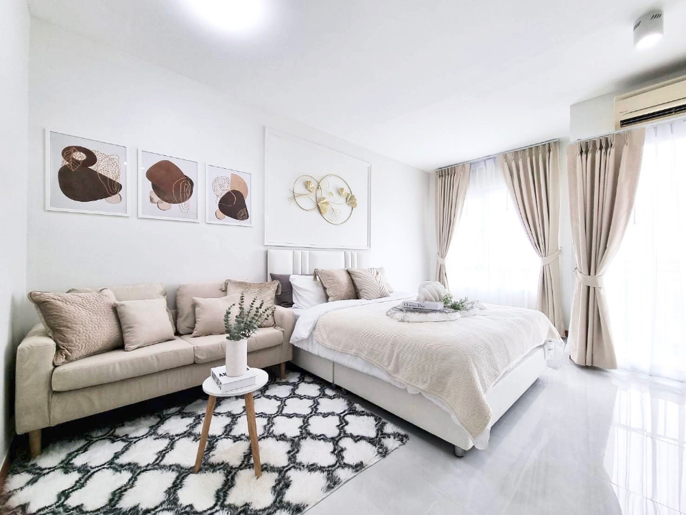For SaleCondoLadkrabang, Suwannaphum Airport : Condo for sale, Iris Avenue Onnut Wongwan, beautiful room, new room, Building 4, 5th floor, project view, size 28.00 sq m.