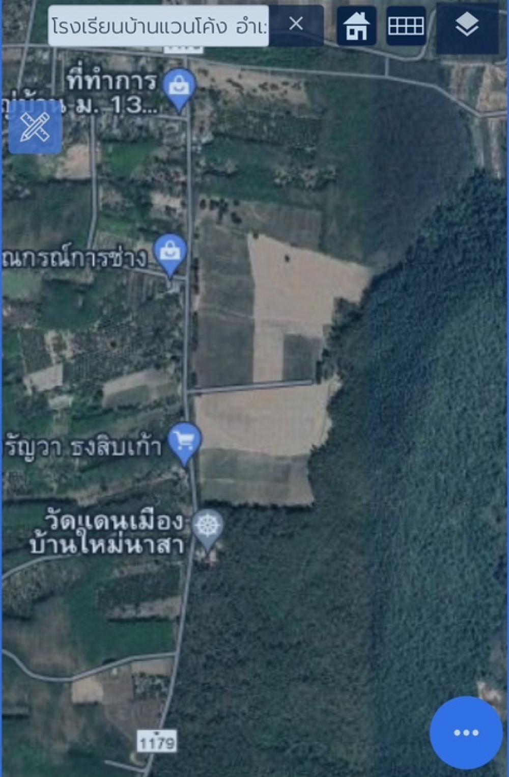 ขายที่ดินพะเยา : ที่ดิน 210 ไร่ ติดถนนหลวง 1179 เชียงคำ-ปง จ.พะเยา โฉนด น.ส.3
