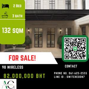 For SaleCondoWitthayu, Chidlom, Langsuan, Ploenchit : *View of project front* 98 Wireless | 2 Bed | 061-625-2555
