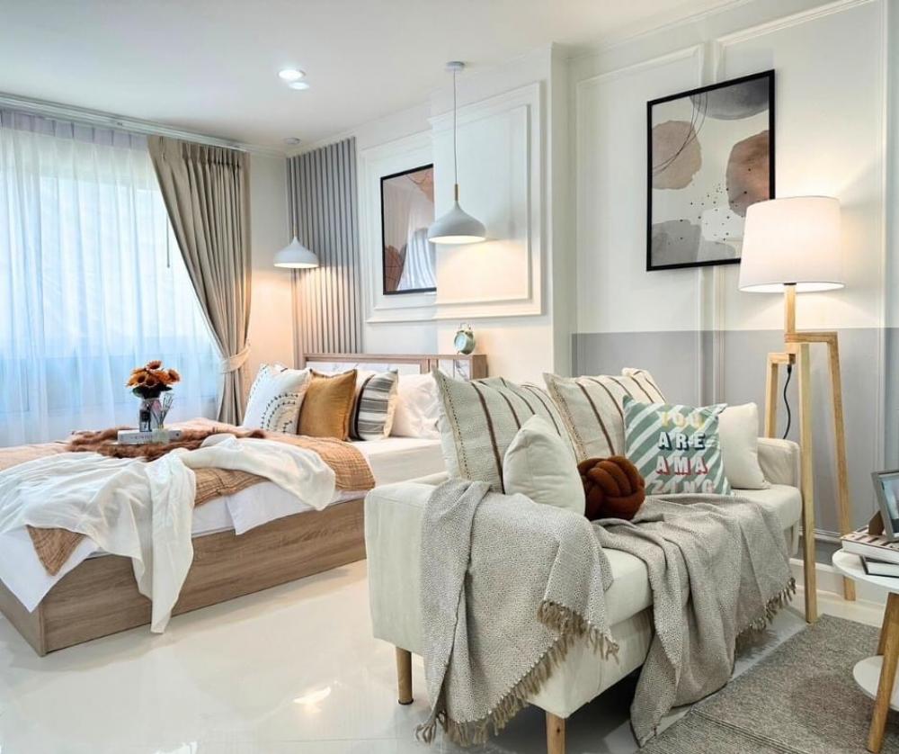 For SaleCondoRatchadapisek, Huaikwang, Suttisan : ✅ Cheap condo for sale Lumpini Ville Cultural Center, studio type, area 30 sq m., 3rd floor, building c, separate kitchen, price 1,850,000 baht 🎯 International School 🚇 Mrt Huai Khwang 🛎 Hurry and reserve now 💠 Fully furnished, ready to move in