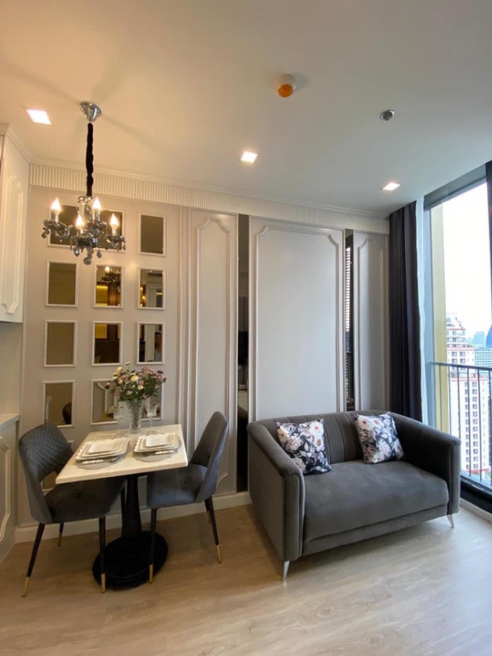 For RentCondoSukhumvit, Asoke, Thonglor : New condo for rent🔥Noble State Sukhumvit 39🔥24th floor🔥30 sq m.🔥1 Bed🔥Fully furnished, decorated in modern classic style🔥Unblocked city view, very beautiful🔥 R250966-06