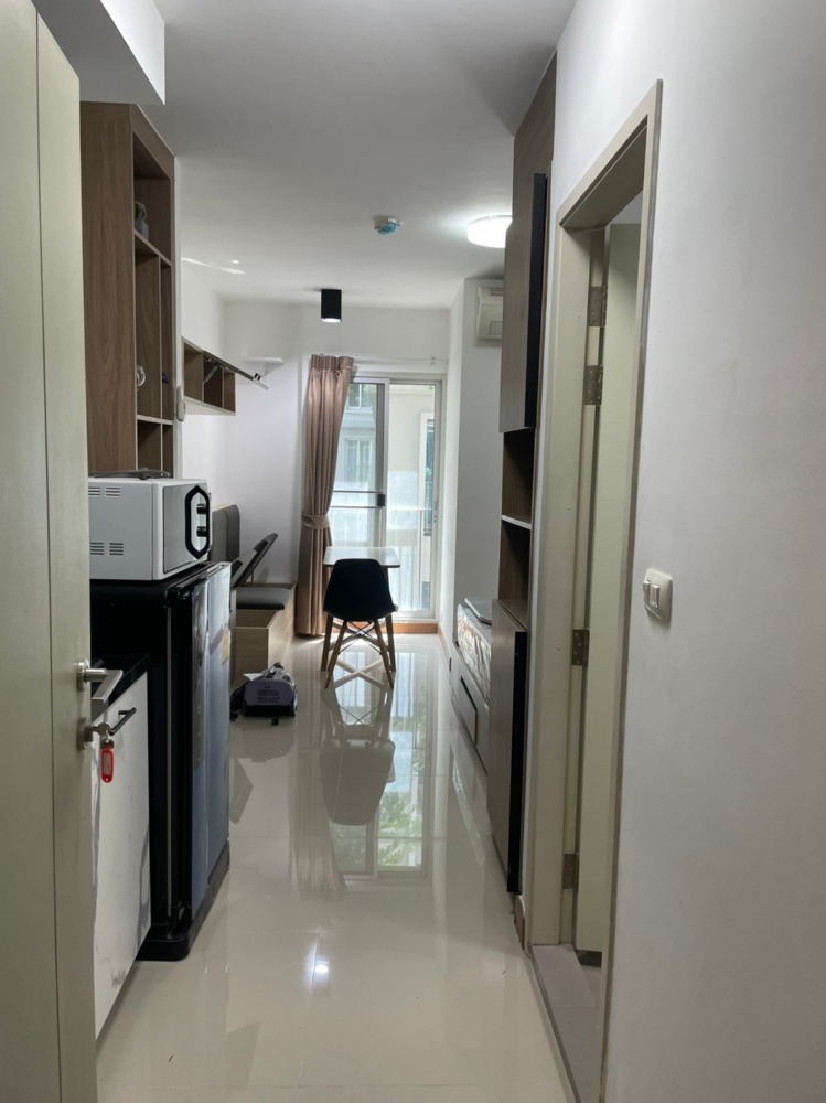 For RentCondoKasetsart, Ratchayothin : For rent “Chapter One The Campus Kaset“🧸𓌈♡ This room is very beautiful, view in the project, rental price only 9,500/month 💸 Studio room 23 sq m, Building A, 3rd floor, fully furnished, electrical appliances. Convenient travel near BTS Senanikom
