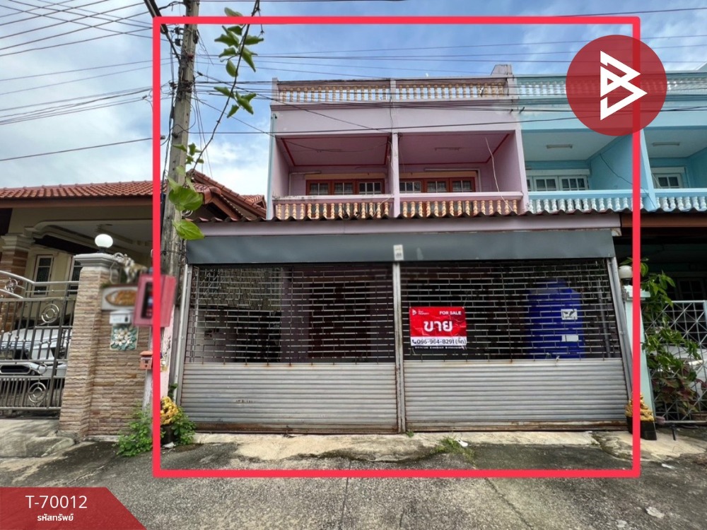 For SaleTownhouseSamut Songkhram : 2-story townhouse for sale, Soi Ekachai Soi 3, Mae Klong, Samut Songkhram.