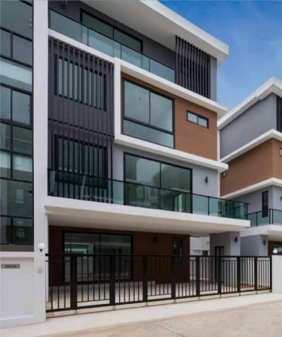 For SaleHouseLadkrabang, Suwannaphum Airport : For sale: The Best Villa Bangna - Suvarnabhumi, for sale/rent, Home office Style Modern Luxury, 4-storey corner house.