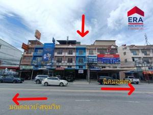 For SaleShophousePattaya, Bangsaen, Chonburi : L080143 3-story commercial building for sale, located in Mueang District, Chonburi Province, area 16 sq m.