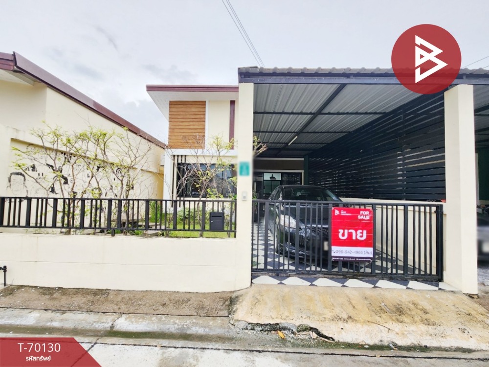 For SaleTownhouseSriracha Laem Chabang Ban Bueng : Single-storey townhouse for sale Goodwill Garden Village, Ban Bueng, Chonburi, decorated and ready to move in.