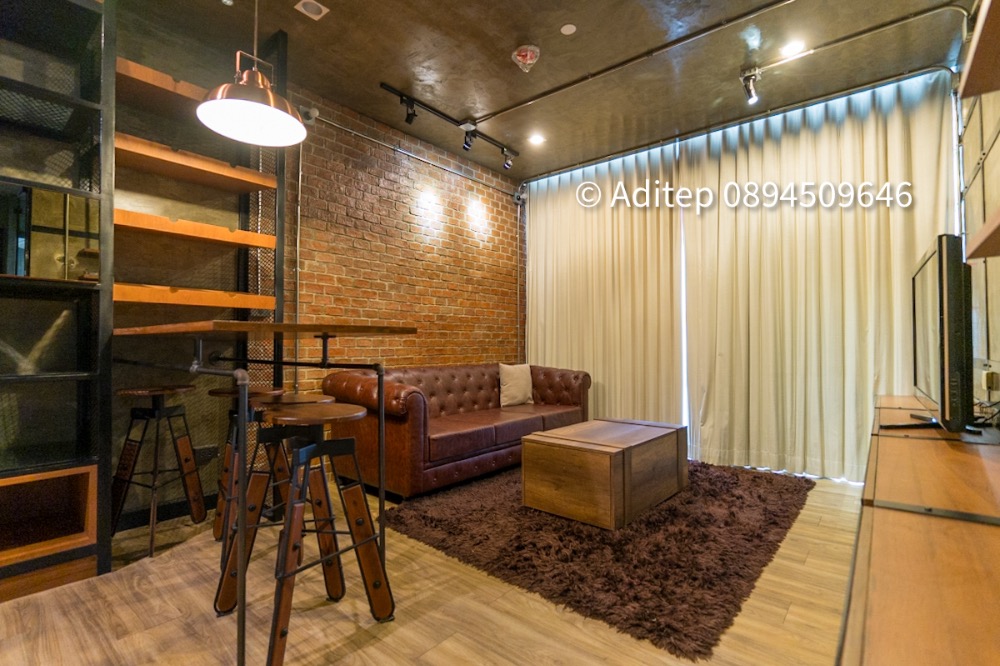 For SaleCondoSathorn, Narathiwat : The Room Sathorn Thanon Pun for Sale, 2 bedrooms, 2 bathrooms, 78 sqm., newly decorated, Industrial Style, near BTS St. Louis, Bangkok Christian School. Assumption Convent School