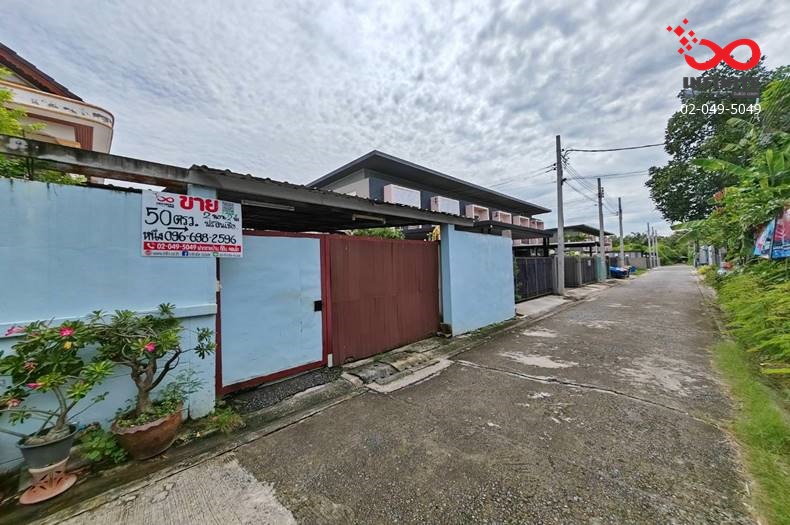 For SaleLandKasetsart, Ratchayothin : Land for sale with one-story detached house, 50 square meters, Soi Ramintra 8, Intersection 9, Ramintra Road.