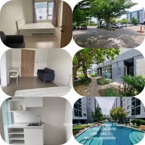 For RentCondoRama 2, Bang Khun Thian : For rent, Plum Condo Extra Rama 2, Phase 1, 23 sq m., studio room, high floor, fully furnished, electrical appliances, air conditioning and hot water, only 5000 baht, near Bangmod Hospital, The Bright, Central Rama 2, Big C. Tha Kham Dao Khanong Expresswa