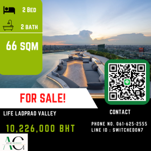 For SaleCondoLadprao, Central Ladprao : *High Floor 40+ Best Deal* Life Ladprao Valley | 2 Bed | 061-625-2555