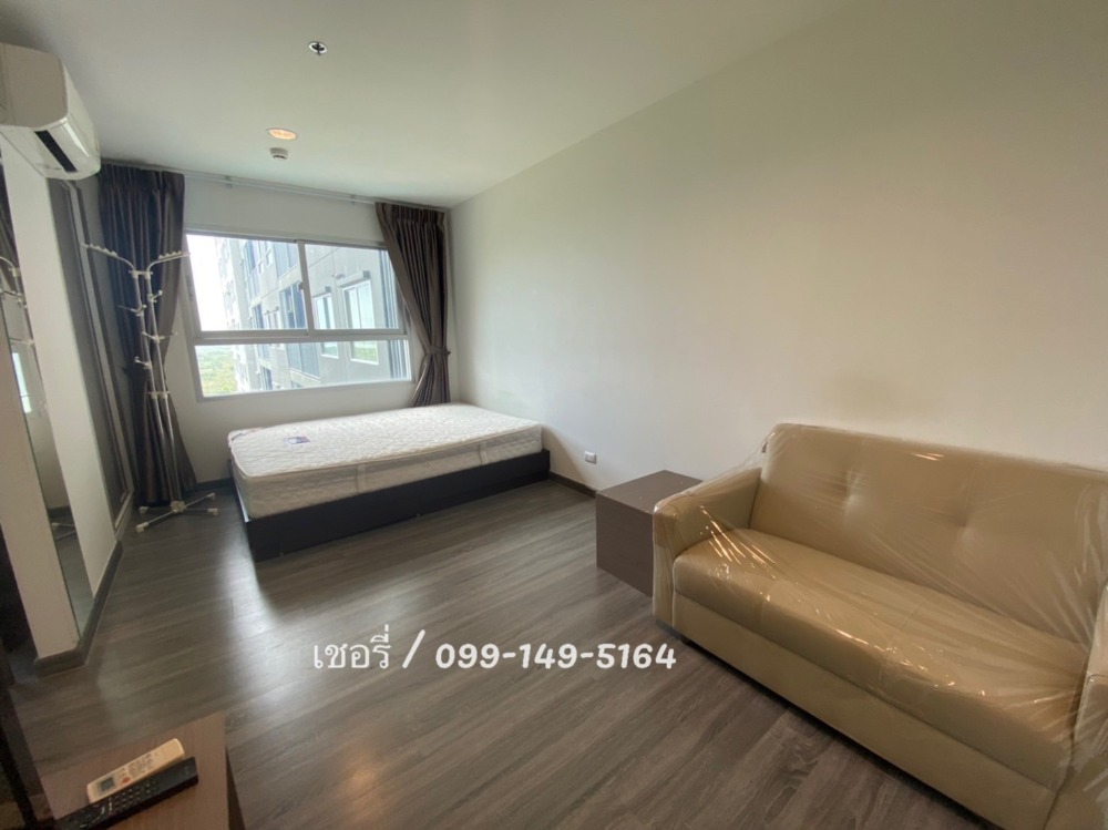 For RentCondoSamut Prakan,Samrong : LV091 for rent The Trust Condo @ BTS Erawan, tree view, swimming pool, good breeze, with furniture. Complete central area, next to the BTS / call 099-149-5164