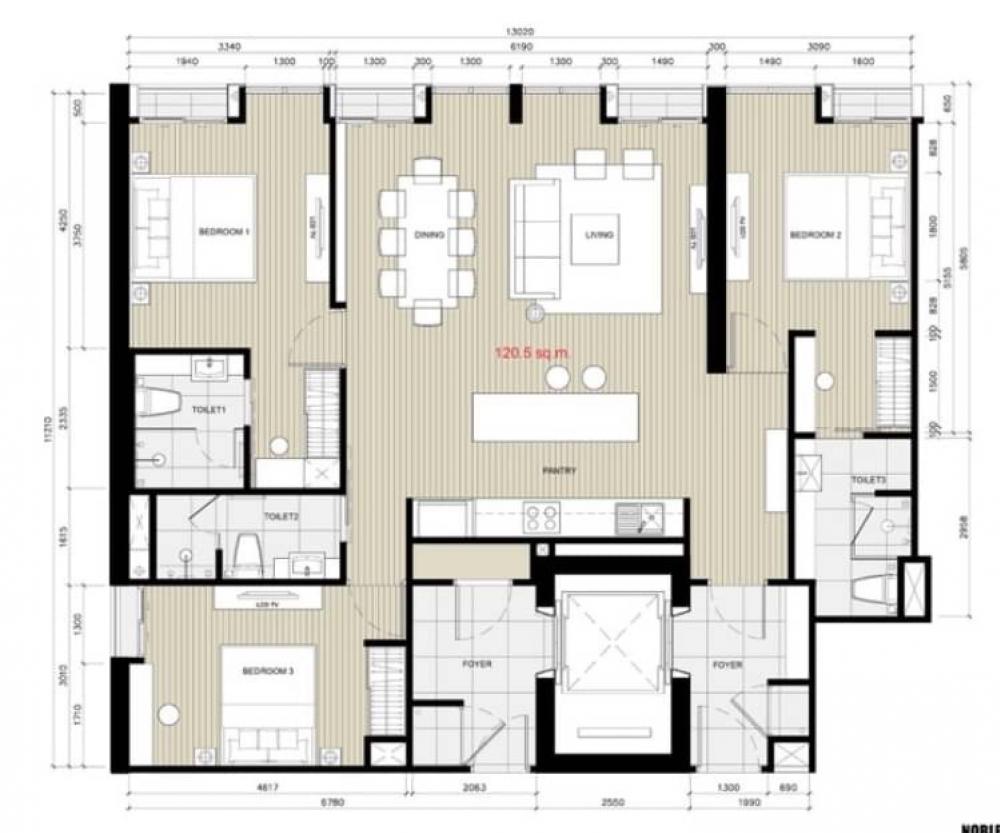 ขายคอนโดวิทยุ ชิดลม หลังสวน : 🔥Super Hot🔥3 Bedroom / 3 Bath at 35.5 MB!!!