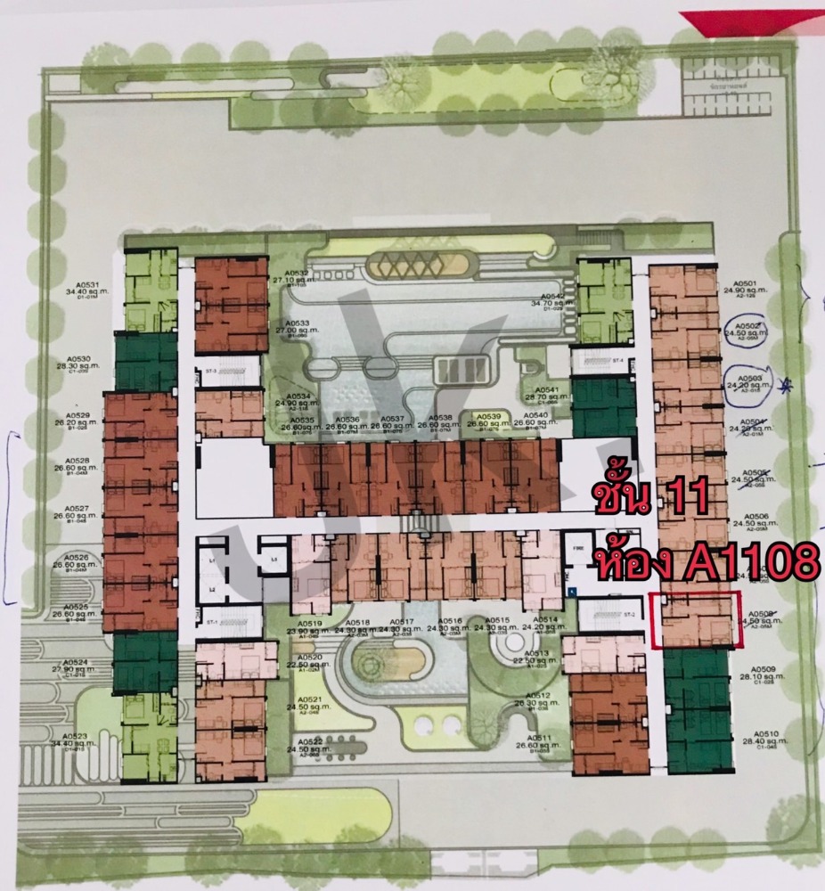 Sale DownCondoKasetsart, Ratchayothin : Sale down payment + reservation form Modiz Vault Kaset, room 1-bed 24.50 sq m, 11th floor