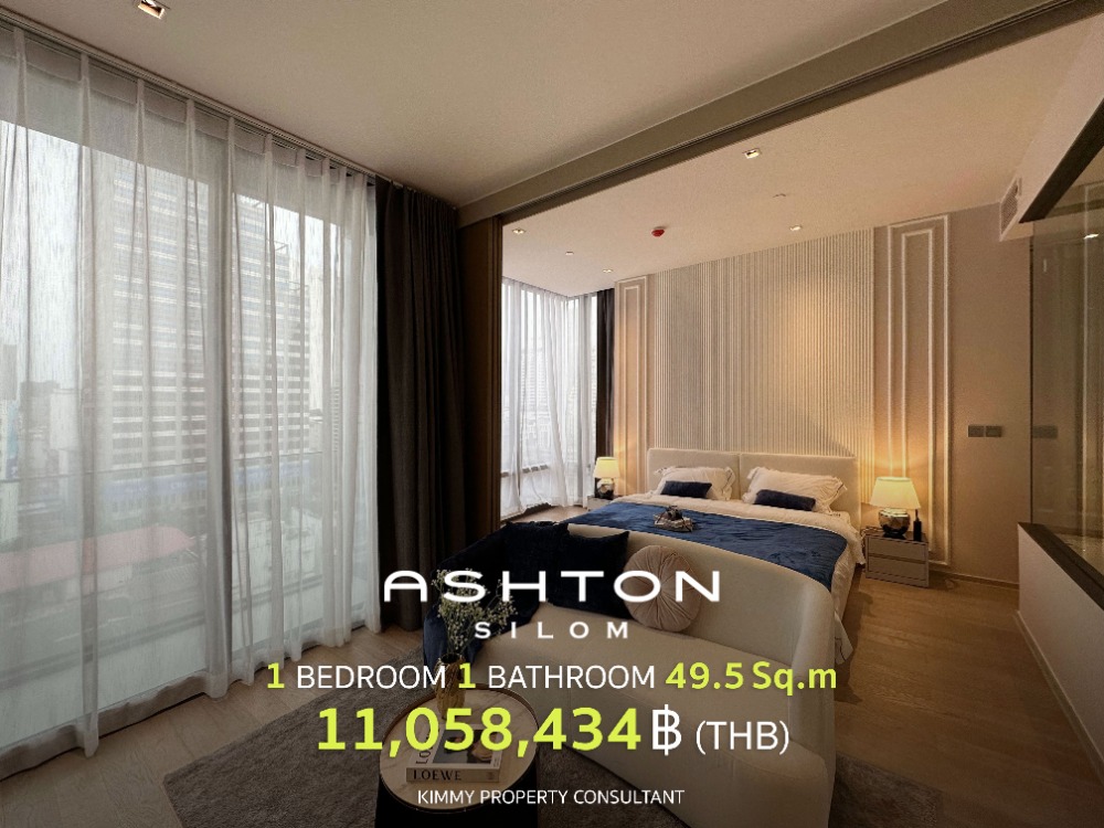 For SaleCondoSilom, Saladaeng, Bangrak : Ashton Silom 1 bedroom, large size, fully furnished, first hand room from the project. If interested in visiting the project, call 093-962-5994 (Kim, Sales Department)