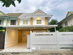 For SaleHouseNonthaburi, Bang Yai, Bangbuathong : 2-story semi-detached house, Pruksa Village 30, Muji-minimalist style house. Modern decoration, MRT Khlong Bang Phai Central Westgate Ban Kluay-Sai Noi, Phimonrat, Bang Bua Thong, Nonthaburi