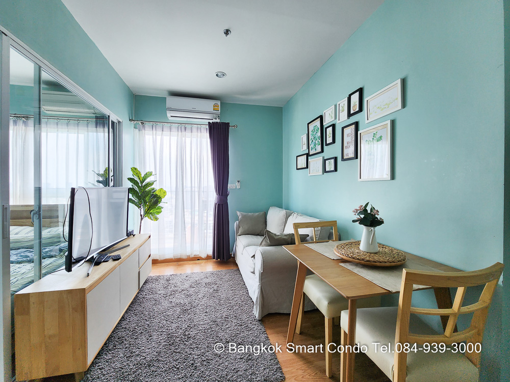 For RentCondoBang Sue, Wong Sawang, Tao Pun : Condo for rent, The Parkland Ratchada-Wong Sawang, 1 bedroom, 30 sq m., 30th floor, beautiful room, fully furnished, ready to move in K3917