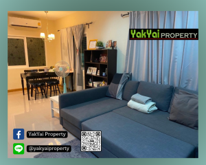 For RentTownhouseLadkrabang, Suwannaphum Airport : 🏠 Giant for rent 🏠 Gloden Town Village, On Nut-Lat Krabang - has a garden area next to the house, 2 floors, shady, 4 bedrooms, very full 🔥🔥