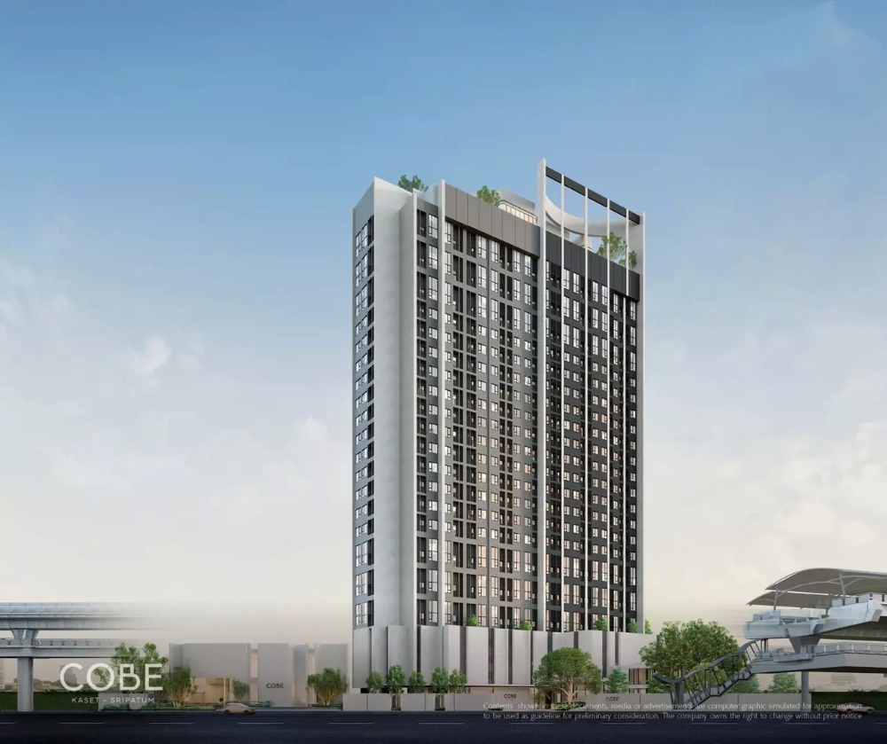 For SaleCondoKasetsart, Ratchayothin : Condo for sale: Cobb Kaset-Sripatum, 22nd floor, usable area 45.95 sq m, 2 bedrooms, 1 bathroom, high ceiling room, sold fully furnished, next to BTS Bang Bua station, connected to every lifestyle, near Sripatum University and Kasetsart University. etc.
