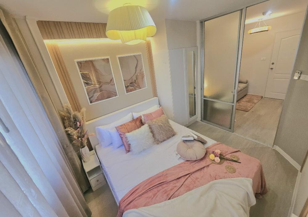 For SaleCondoNawamin, Ramindra : Lumpini Condo Town Nawamin Ramintra, brand new, very beautifully decorated, built-in throughout the room, 25.18 sq m, 4th floor, Building A.