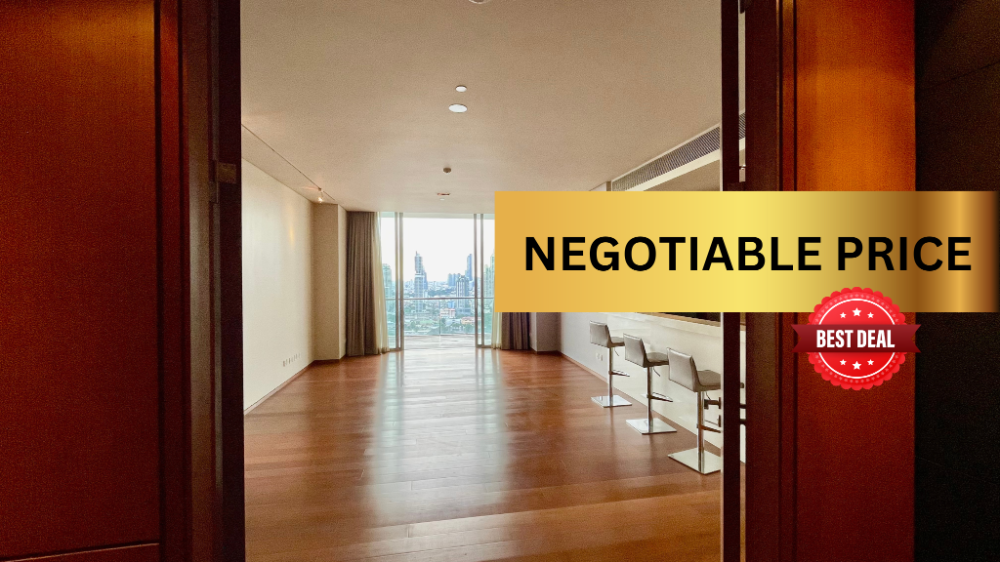 For SaleCondoSathorn, Narathiwat : The Sukhothai Residences 2- bedroom Unit for Sale | The unblocked sunset view of Bangkok