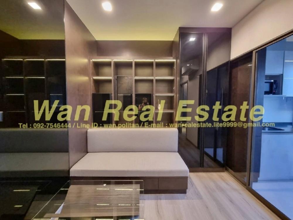 For RentCondoRattanathibet, Sanambinna : For rent, politan aqua, 24th floor, size 30 sq m., river view, beautiful built-in, complete, ready to move in.