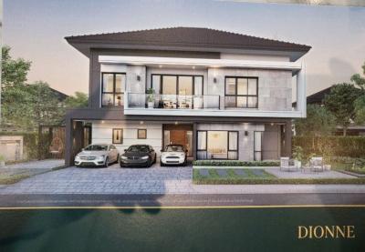 For SaleHouseBangna, Bearing, Lasalle : Single house for sale, The City Bangna-KM.7, cheapest, front of house facing north, DIONE style, with 10 free items.