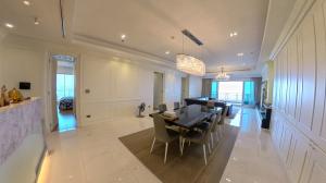 For SaleCondoRama3 (Riverside),Satupadit : +++ For sale Fully furnished 3 bedrooms + 4 bathrooms + separate bedroom and maid's bathroom + 46th floor, top living quarter // Bang Krachao view Good location, good value, next to the main road, convenient to enter and exit the city // built-in + g