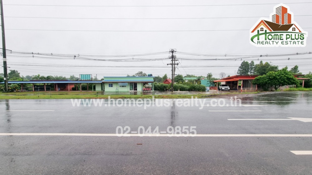 For SaleLandRoi Et : Land with 2 one-story houses, Koh Kaew Subdistrict, Mueang District, Roi Et, area 4 rai 2 ngan 60 square wah, near Phon Thong District Office.