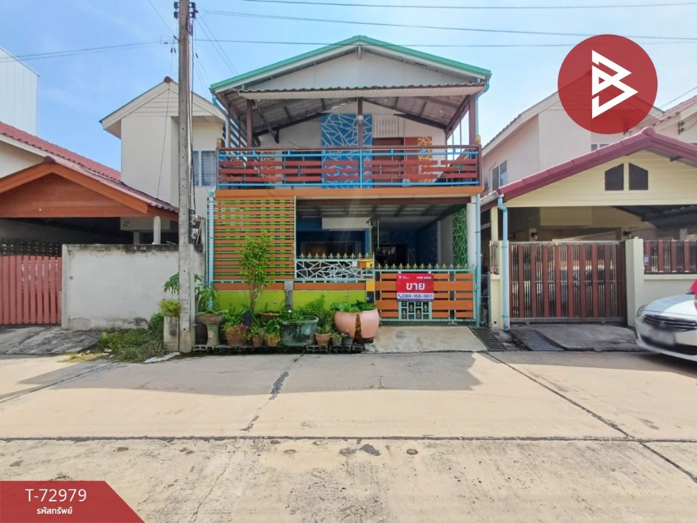 For SaleHouseSamut Songkhram : Single house for sale Eua-Athorn Village, Lat Yai, Samut Songkhram