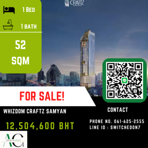 ขายคอนโดสยาม จุฬา สามย่าน : *For Sale* Whizdom Craftz Samyan | 1 Bed Loft | 061-625-2555