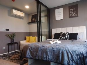For RentCondoPathum Thani,Rangsit, Thammasat : Condo for rent, Cave Eva 1 BEDROOM 10,000 baht/month, Building D, 8th floor, room size 25.12 sq m, fully furnished, ready to move in.