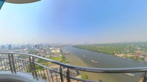 For SaleCondoRama3 (Riverside),Satupadit : ++- Very beautiful room, Supalai prima riva - penthouse, 46th floor, Bang Krachao view // 3 bedrooms, 4 bathrooms + separate bedroom and maids bathroom, fully furnished