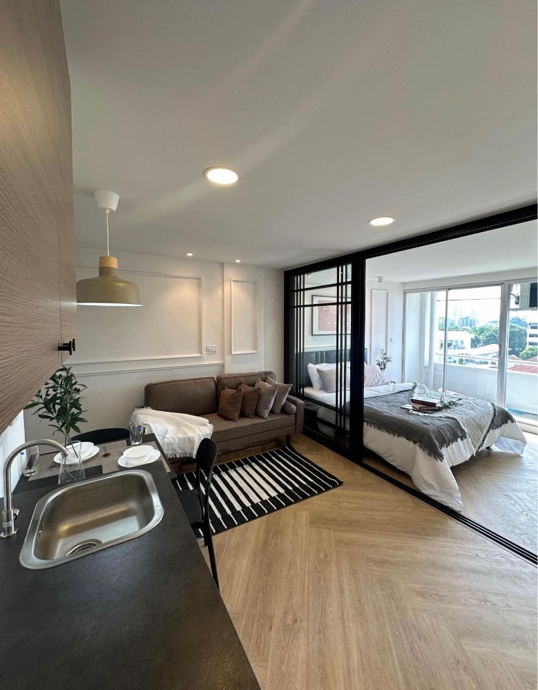 For SaleCondoLadprao101, Happy Land, The Mall Bang Kapi : Cheapest for sale 🔥 City Villa Lat Phrao 130, newly decorated with furniture >> Call 0944788263