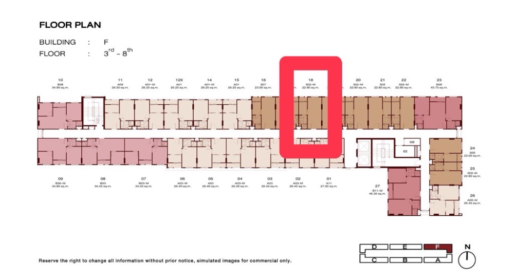 Sale DownCondoPathum Thani,Rangsit, Thammasat : (Owner Post) Selling down payment 33,000 Nue Core, Building F, 7th floor, studio 22.8 sq m., north, open view.
