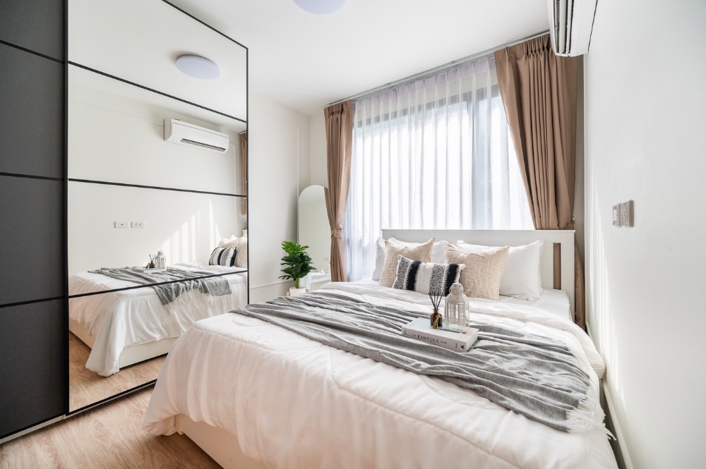 For SaleCondoRatchadapisek, Huaikwang, Suttisan : L style Huai Khwang, next to MRT 🔥30 sq m. 💖 Ready to move in