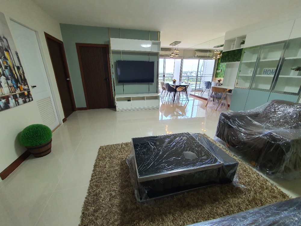 For RentCondoRama3 (Riverside),Satupadit : Condo for rent, renovated + fully furnished, ready to move in, SV City Rama 3, 2 bedrooms, 75 sq m., 14th floor, river view.