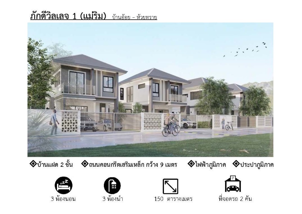 For SaleHouseChiang Mai : House for sale: Phakdee Village 1, Ban Oi – Huai Sai (Mae Rim, Chiang Mai)
