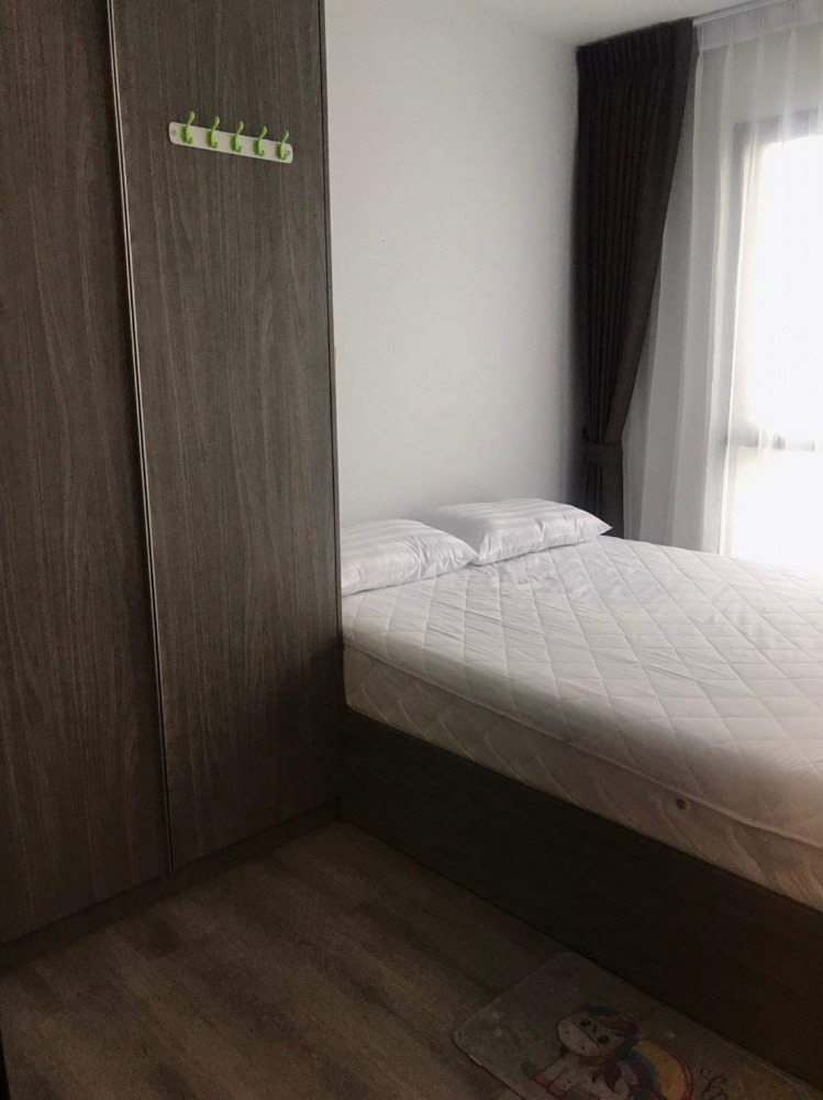 For RentCondoBangna, Bearing, Lasalle : Urgent for rent!! 💥 Very cute room, new condo near BTS Bearing ~ 500 meters Condo 👉 Notthing hill Sukhumvit 105 🏦 Rental price 9,000 baht/month 🎉 🌟 Size 26.5 sq m., 8th floor, Building B, divided room. proportion