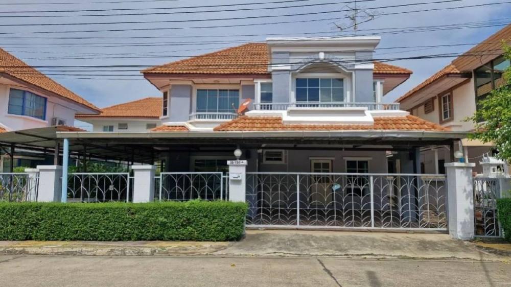For RentHousePathum Thani,Rangsit, Thammasat : Single house for rent #welcome to accept no more than 2 small pets. Lam Luk Ka Khlong Sam With furniture The house is ready to move in.