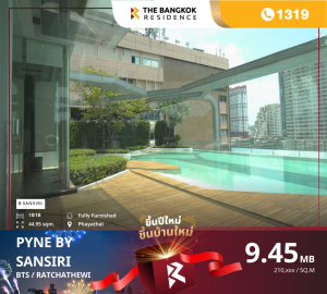 For SaleCondoRatchathewi,Phayathai : Condo in the heart of the city, convenient travel, Pyne By Sansiri, near BTS Ratchathewi.