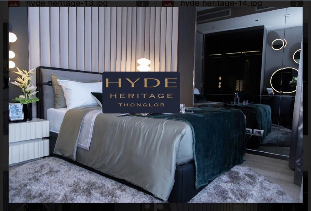 For SaleCondoSukhumvit, Asoke, Thonglor : New room for sale from the Hyde Heritage Thonglor project, size 75 sq m. Make an appointment to view the project 085-9455-666 (First)