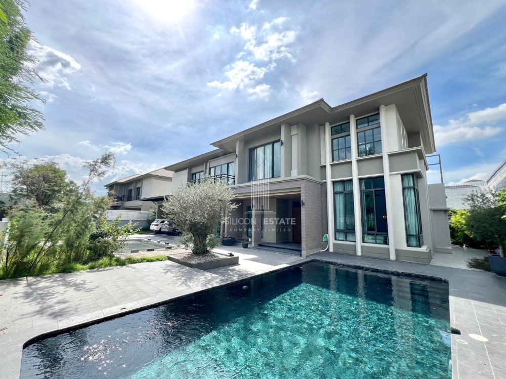 For SaleHousePinklao, Charansanitwong : House for sale, Grand Bangkok Boulevard Ratchaphruek-Charan, 5 bedrooms, the largest house in the project. Luxuriously decorated like a model home, best price #has a private swimming pool