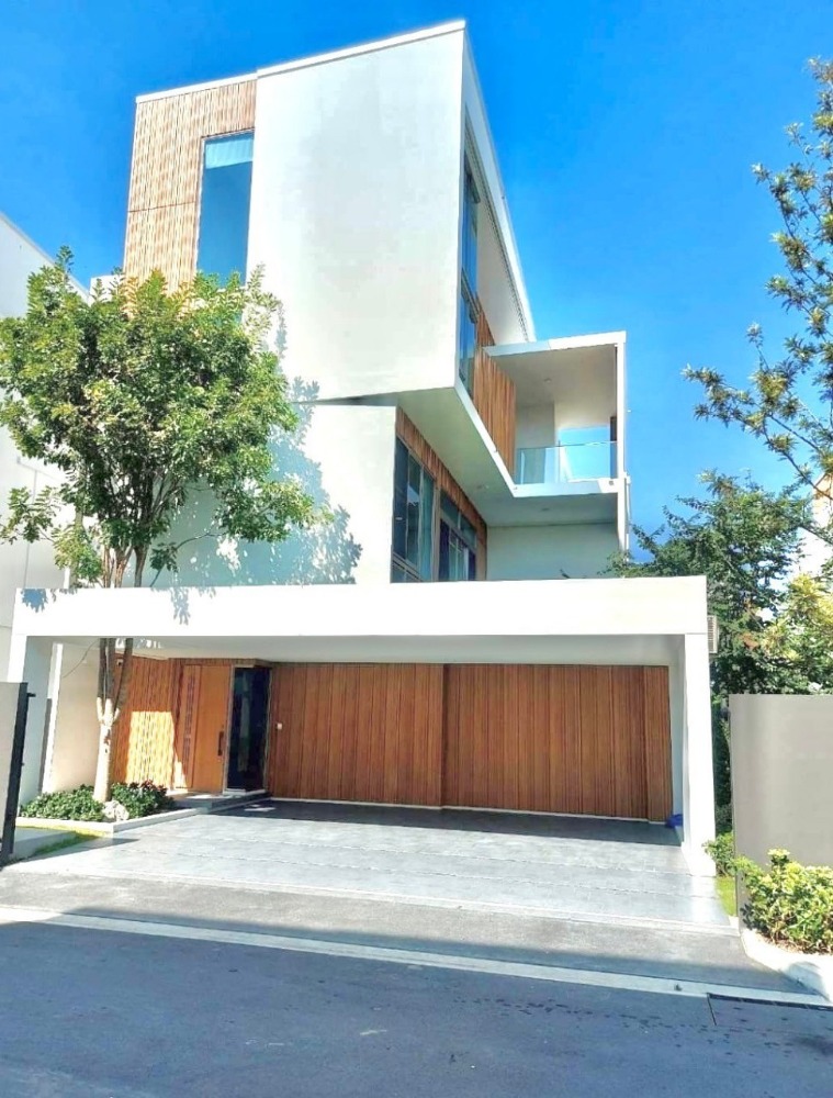 For RentHousePattanakan, Srinakarin : K1510 for rent, very beautiful, 77 sq m., 3 bedrooms, 4 bathrooms, 3-story detached house, vive Krungthep Kreetha, very new.