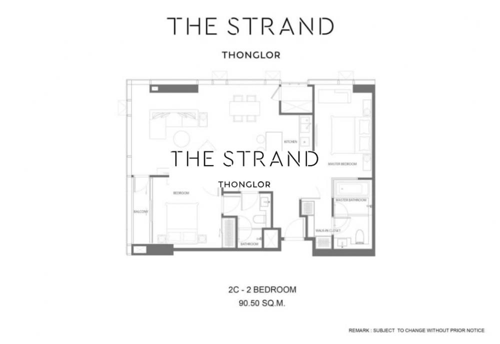 For SaleCondoSukhumvit, Asoke, Thonglor : New room from The Strand Thonglor project, size 90 sq m. Make an appointment to view the project 085-9455-666 (First)