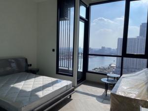 For SaleCondoWongwianyai, Charoennakor : Call : 085-141-3333 For Sale Condo Chapter Charoennakorn-Riverside @BTS Krung Thon Buri, 25.10 sq.m 25th floor River View, Fully furnished
