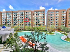 ขายดาวน์คอนโดปทุมธานี รังสิต ธรรมศาสตร์ : Kave Colony 1-bed วิวสระ ชั้น 5 ตำแหน่งสวย