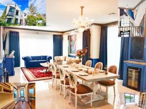 For SaleHouseMin Buri, Romklao : Ascot Inter Sch.Rama IX Krungthep Kreetha New Road For sale-rent luxury French 4bed 5bath 3A/C. Nant